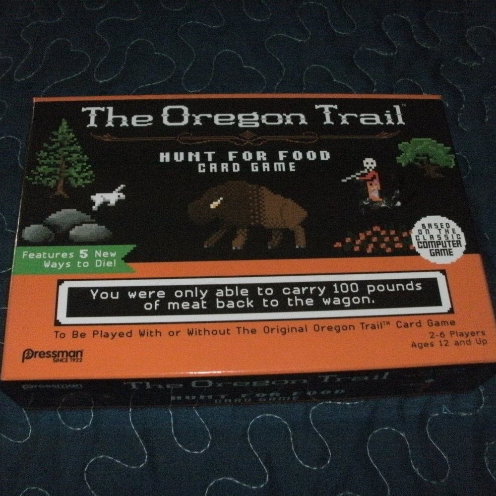 NEW ~ RETRO ~ Classic The Oregon Trail ~ Hunt For Food Card Game ~ Pressman 2017